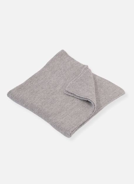 Couverture cocoon point mousse Écru+Gris 3 - vertbaudet enfant 