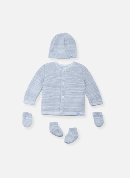 Lot maternité coton bio Blanc+Gris chiné+Rose chiné 4 - vertbaudet enfant 