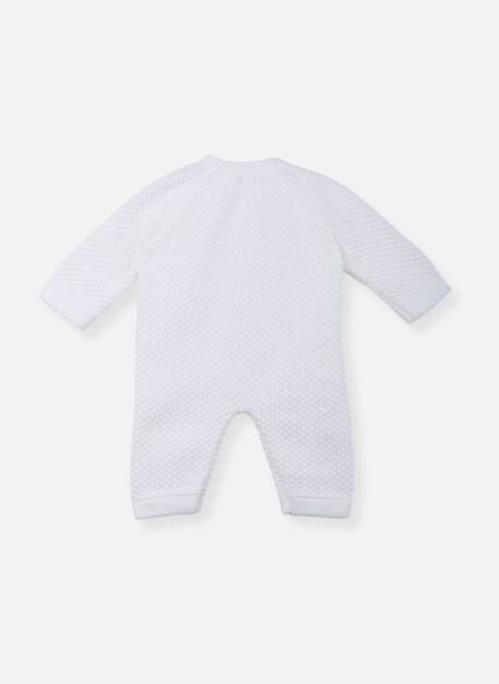 Combinaison bébé nid d'abeille Blanc+Bleu tradewinds+Rose misty 2 - vertbaudet enfant 