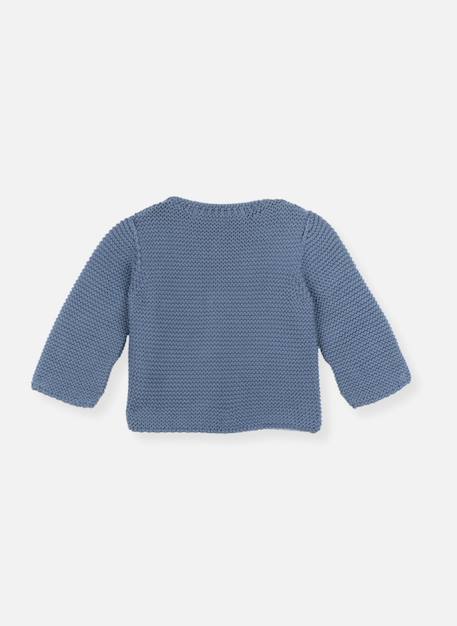 Gilet bébé en coton - petit mousse Blanc+Bleu danube+Bleu orage+Bouton de rose 6 - vertbaudet enfant 