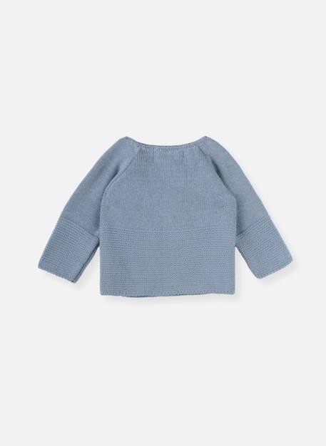 Brassière bébé double maille en coton - collection «petits chats» Blanc+Bleu danube+Bleu orage+Bouton de rose 6 - vertbaudet enfant 