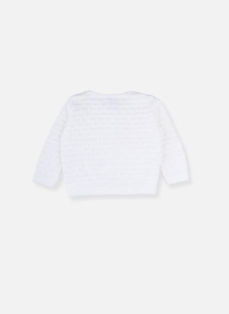 Gilet maille bubble  bébé Blanc 2 - vertbaudet enfant 