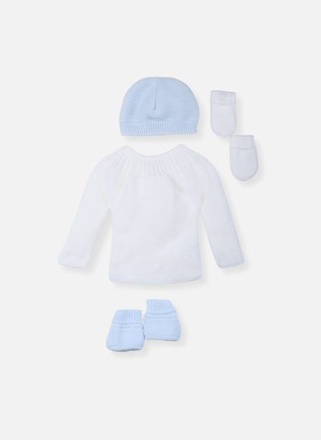 Lot maternité Blanc/blanc+Blanc/bleu layette+Blanc/gris+Blanc/moka+Blanc/rose layette 5 - vertbaudet enfant 
