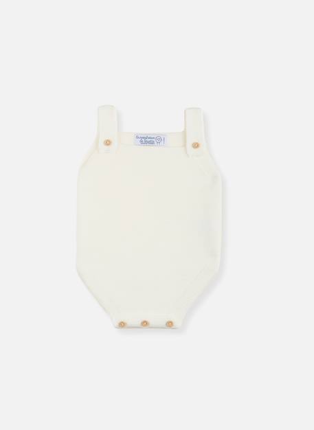 Barboteuse bébé made in france Écru+Moka+Vert mercury 1 - vertbaudet enfant 