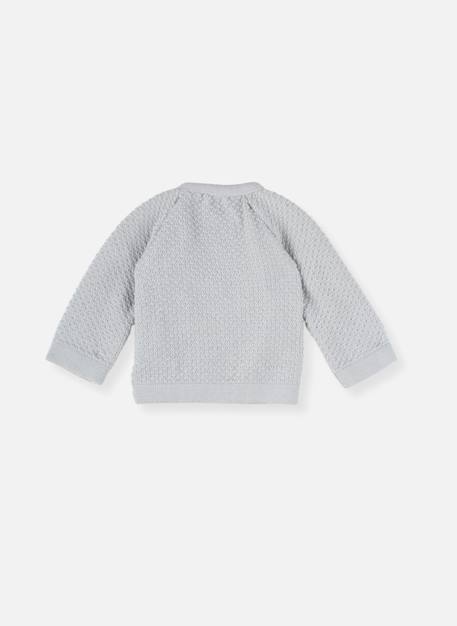 Brassière bébé nid d'abeille Blanc+Gris pur 4 - vertbaudet enfant 