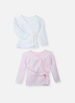 Lot de 2 brassières à liens bébé  - vertbaudet enfant