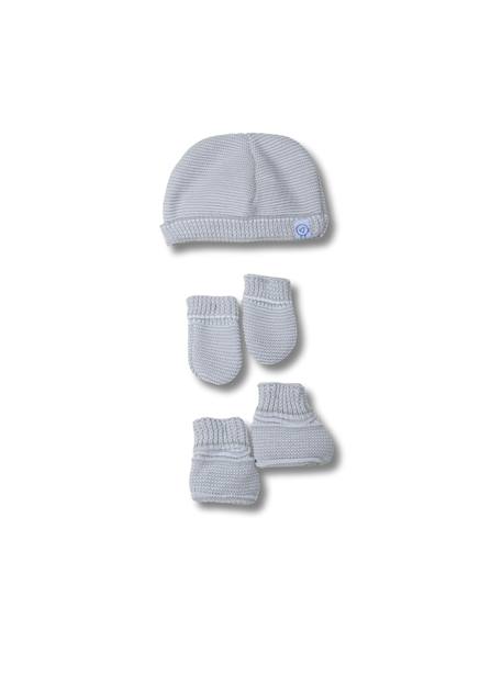 Ensemble naissance bonnet, moufles et chaussons Blanc+Bleu layette+Gris+Marine+Rose 5 - vertbaudet enfant 