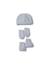 Ensemble naissance bonnet, moufles et chaussons Blanc+Bleu layette+Gris+Marine+Rose 5 - vertbaudet enfant 