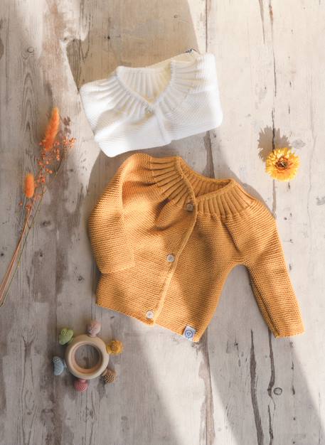 Lot de 2 brassières bébé Blanc / blanc+Blanc/bleu layette+Blanc/curry+Blanc/gris+Blanc/marine+Blanc/rose layette 7 - vertbaudet enfant 