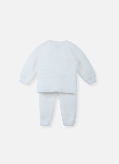 Ensemble bébé brassière + pantalon Blanc+Coquelicot/écru+Marine/écru+Pétunia/écru 2 - vertbaudet enfant 