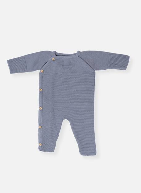 Combinaison bébé en coton Blanc+Bleu danube+Bleu orage+Bouton de rose 7 - vertbaudet enfant 