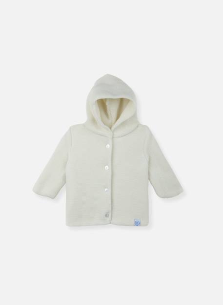 Veste en tricot recyclé Écru 1 - vertbaudet enfant 