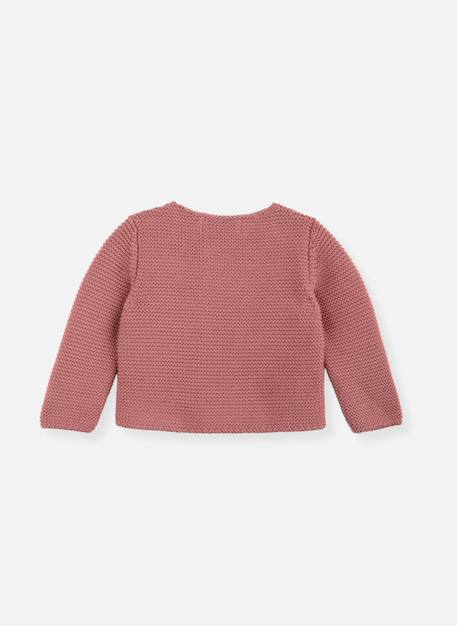 Cardigan bébé en coton biologique Citrouille (marsala)+Corail+Farine+Moutarde+Rose petunia 12 - vertbaudet enfant 