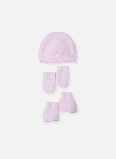 Ensemble naissance bonnet, moufles et chaussons Blanc+Bleu layette+Gris+Marine+Rose 10 - vertbaudet enfant 