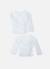 Lot de 2 brassières à liens Blanc/blanc+Blanc/moka+Blanc/rose layette 1 - vertbaudet enfant 