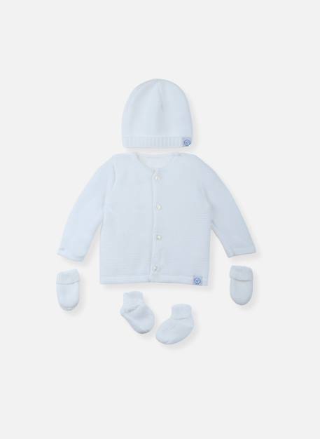 Lot maternité coton bio Blanc+Gris chiné+Rose chiné 1 - vertbaudet enfant 