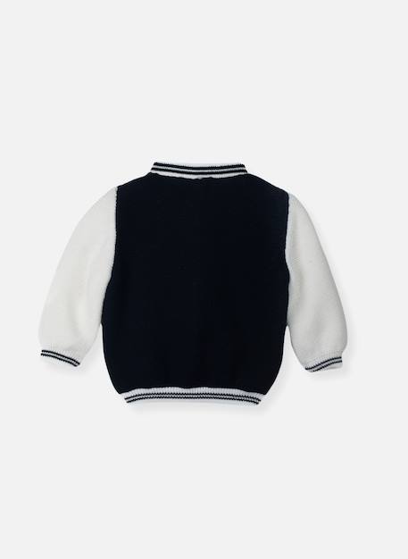Veste bomber bébé Écru/nocturne+Écru/pétunia 2 - vertbaudet enfant 