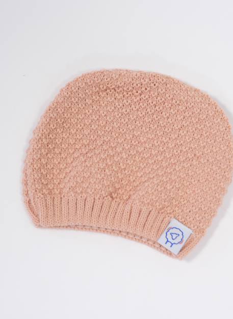 Bonnet bébé tricot Blanc+Bleu tradewinds+Rose misty 6 - vertbaudet enfant 