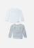 Lot de 2 brassières à liens Blanc/blanc+Blanc/bleu layette+Blanc/gris+Blanc/moka+Blanc/rose layette 6 - vertbaudet enfant 