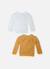 Lot de 2 brassières bébé Blanc / blanc+Blanc/bleu layette+Blanc/curry+Blanc/gris+Blanc/marine+Blanc/rose layette 6 - vertbaudet enfant 