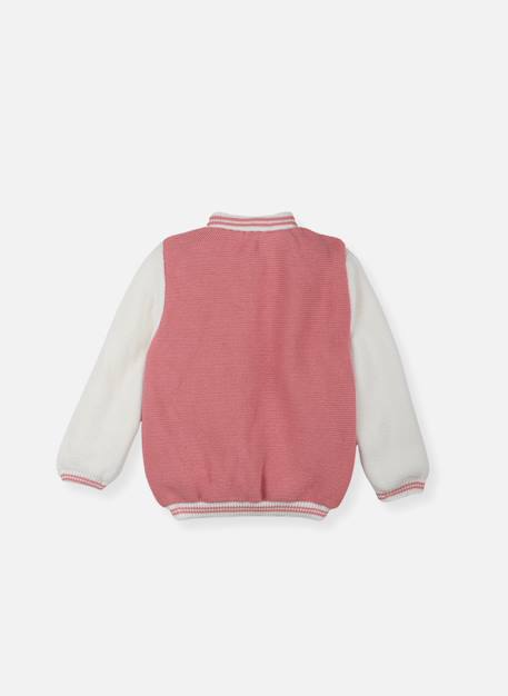 Veste bomber bébé Écru/nocturne+Écru/pétunia 5 - vertbaudet enfant 