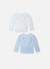 Lot de 2 brassières bébé Blanc / blanc+Blanc/bleu layette+Blanc/curry+Blanc/gris+Blanc/marine+Blanc/rose layette 4 - vertbaudet enfant 