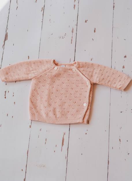 Brassière bébé ajourée - les basiques Écru+Rose misty+Vert mercury 7 - vertbaudet enfant 