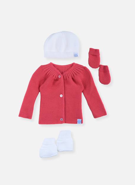 Lot maternité - couleurs vives Bleu nuit/blanc+Bleu tradewinds+Framboise/blanc+Pêche/rose poudré 5 - vertbaudet enfant 