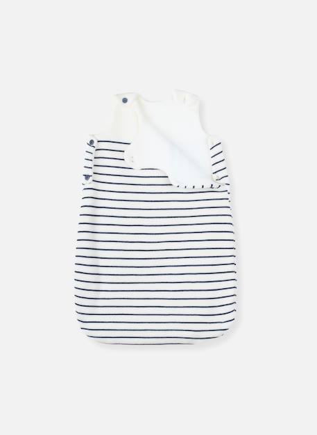 Gigoteuse point mousse Écru+Écru à rayures marines+Écru/pétunia 6 - vertbaudet enfant 