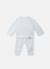 Ensemble bébé tricot nid d'abeilles Blanc+Bleu tradewinds+Rose misty 1 - vertbaudet enfant 