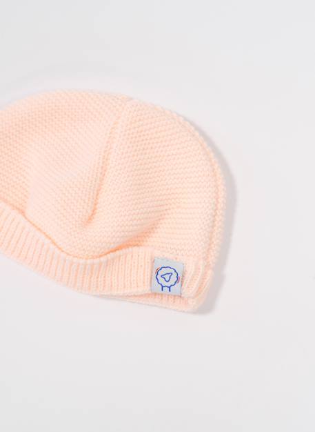 Bonnet naissance rond Blanc+Bleu layette+Gris+Rose layette+Rose poudre 12 - vertbaudet enfant 