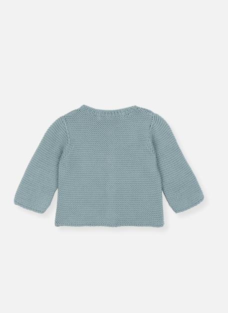 Gilet bébé en coton - petit mousse Blanc+Bleu danube+Bleu orage+Bouton de rose 4 - vertbaudet enfant 