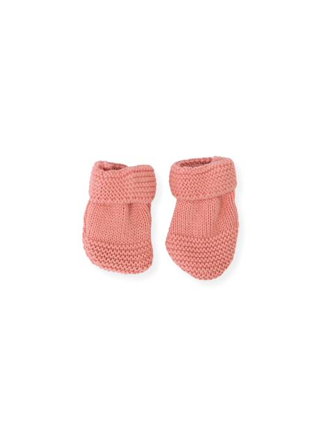 Moufles bébé en coton Blanc+Bleu danube+Bleu orage+Bouton de rose 7 - vertbaudet enfant 