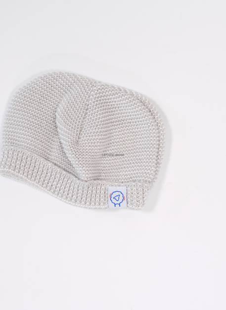 Bonnet naissance rond Blanc+Bleu layette+Gris+Rose layette+Rose poudre 7 - vertbaudet enfant 