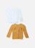 Lot de 2 brassières bébé Blanc / blanc+Blanc/bleu layette+Blanc/curry+Blanc/gris+Blanc/marine+Blanc/rose layette 5 - vertbaudet enfant 