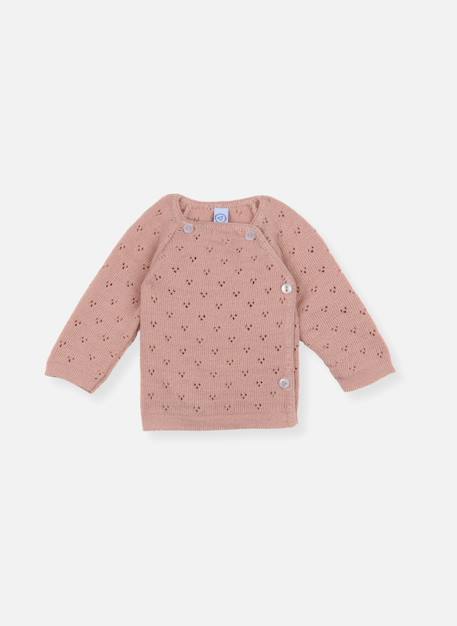 Brassière bébé ajourée - les basiques Écru+Rose misty+Vert mercury 5 - vertbaudet enfant 