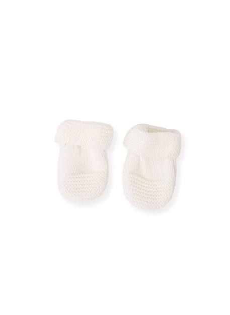 Moufles bébé en coton Blanc+Bleu danube+Bleu orage+Bouton de rose 1 - vertbaudet enfant 