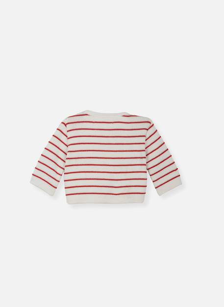 Cardigan bébé petits marins Écru+Ecru rayé bleu marine+Ecru rayé rouge basque 7 - vertbaudet enfant 