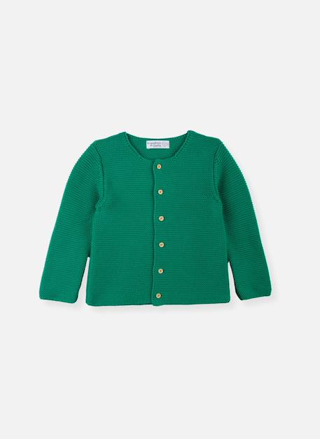 Gilet grand bébé en coton - édition « la vie en couleur » Bleu campanule+Citrouille (marsala)+Farine+Moutarde+Rose petunia+Rose saumon pale ( powder)+Vert billard 13 - vertbaudet enfant 