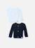 Lot de 2 brassières bébé Blanc / blanc+Blanc/bleu layette+Blanc/curry+Blanc/gris+Blanc/marine+Blanc/rose layette 10 - vertbaudet enfant 