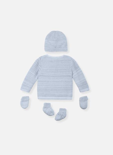 Lot maternité coton bio Blanc+Gris chiné+Rose chiné 5 - vertbaudet enfant 