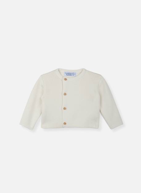 Cardigan bébé petits marins Écru+Ecru rayé bleu marine+Ecru rayé rouge basque 1 - vertbaudet enfant 