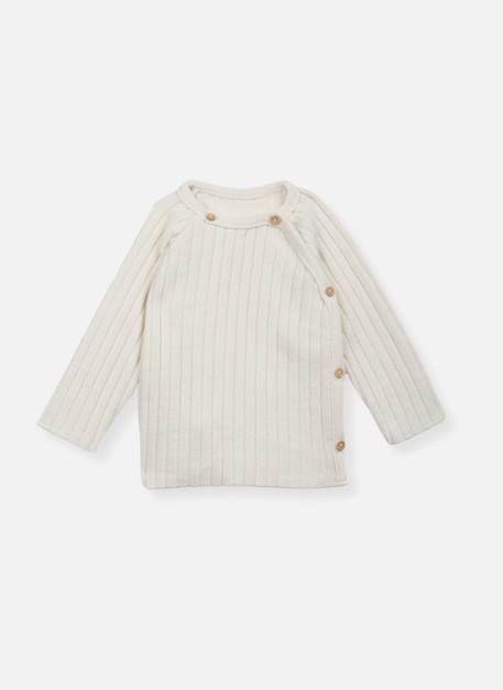 Brassière laine bébé Bleu clair+Bleu layette+Écru+Rose perle 9 - vertbaudet enfant 