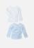 Lot de 2 brassières à liens Blanc/blanc+Blanc/bleu layette+Blanc/gris+Blanc/moka+Blanc/rose layette 3 - vertbaudet enfant 