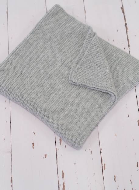 Couverture cocoon point mousse Écru+Gris 4 - vertbaudet enfant 