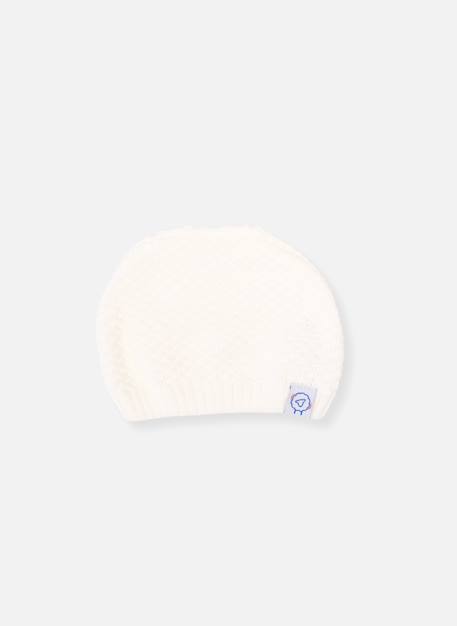 Bonnet bébé tricot Blanc+Bleu tradewinds+Rose misty 1 - vertbaudet enfant 