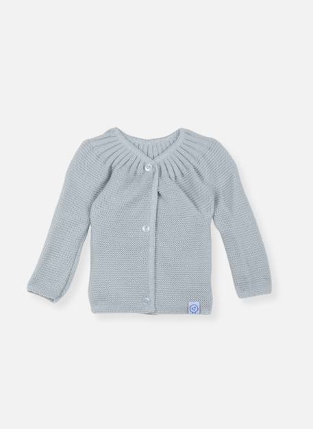 Brassière bébé 3 boutons Bleu layette+Gris+Marine+Moka+Moutarde+Rose layette+Rose poudre+Vert d'eau 15 - vertbaudet enfant 