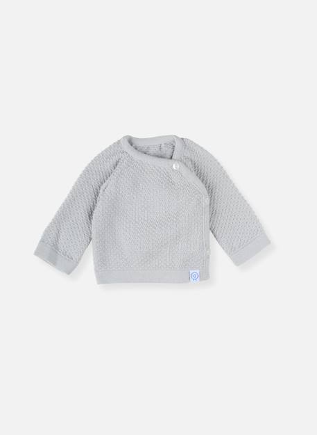 Brassière bébé nid d'abeille Blanc+Gris pur 3 - vertbaudet enfant 