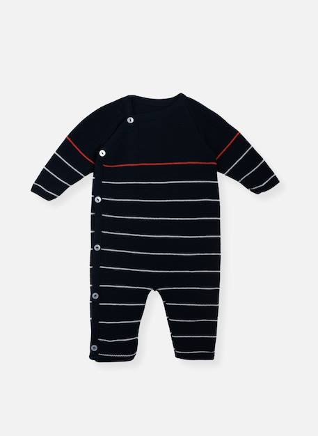 Combinaison bébé matière recyclée Noctune/coquelicot+Nocturne/curry+Pétunia/ecru 1 - vertbaudet enfant 