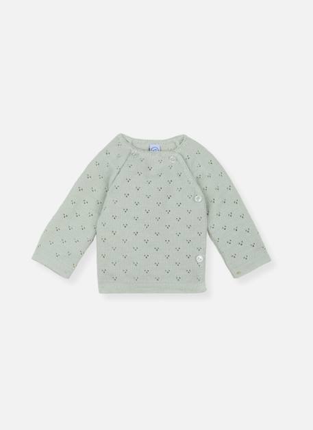 Brassière bébé ajourée - les basiques Écru+Rose misty+Vert mercury 8 - vertbaudet enfant 